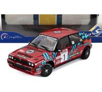 Solido Voiture miniature Lancia Delta HF Integrale #1 – Rallye, rayures, phare double – Rouge 1:18