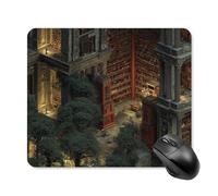 L'Ancienne Bibliothèque Mouse Pad Antidérapante Tapis De Souris Base en Caoutchouc Tapis Souris pour Études Gamer Ordinateur 25X30Cm