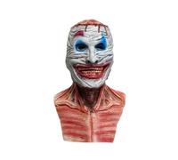 Lanckeli Joker Masque d'horreur double couche pelable pour Halloween, masque effrayant avec mâchoire mobile, fabriqué en latex, doux pour la peau, convient pour les fêtes costumées d'horreur