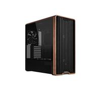 Lian Li Lancool 217 Boîtier PC Noir | Tour intermédiaire ATX, verre trempé, 5 ventilateurs, accents en bois de noyer, avant en maille, compatible avec connexion arrière