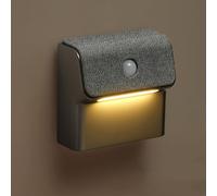 Lancoon 1 Pièce Applique Murale à Détection de Mouvement avec Induction Magnétique du Corps Humain Luminaires Doux Rechargeables Longue Durée pour Hall d'Entrée Escalier Chambre Corridor