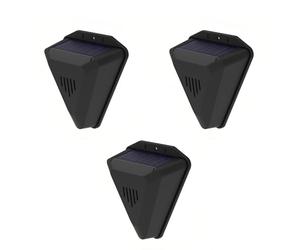 Lancoon 3 Pack Alarme d'oiseaux Solaire Répulsif IP55 Imperméable 360° Protection Complète Multiples Sons Bruyants Dissuader Les Oiseaux de Votre Propriété Convient pour Le Jardin Extérieur Cour