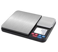 Lancoon Balance de cuisine numérique rechargeable avec deux plateaux de pesée 12 unités de pesée, plateau en acier inoxydable, affichage rétroéclairé clair pour les aliments, les herbes médicinales