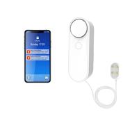 Lancoon Détecteur de fuite d'eau WiFi avec application d'alertes réglables 100 dB - Appareil intelligent pour maison intelligente avec ligne de détection de 2,5 m pour sous-sol, salle de bain, piscine