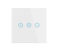Lancoon Gradateur Professionnel avec Support de Panneau en Verre Trempé Fonction de Synchronisation de la Télécommande sans Fil Vocale pour Luminaire à Ampoule à Intensité Variable(Blanc)