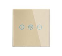 Lancoon Gradateur Professionnel avec Support de Panneau en Verre Trempé Fonction de Synchronisation de la Télécommande sans Fil Vocale pour Luminaire à Ampoule à Intensité Variable(Doré)