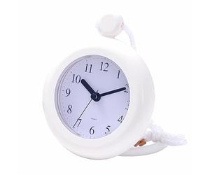 Lancoon Horloge de Douche Imperméable, Digital Silencieux avec Design Lanyard et Base Circulaire, Support de Suspension à Double Usage, pour Salle de Bain Chambre à Coucher Cuisine Salon