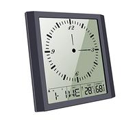 Lancoon Horloge Murale numérique Grand écran avec Température intérieure humidité Affichage Clair TN - Snooze de Voyage pour Un Sommeil Lourd Personnes âgées Noir