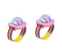 Lancoon Lot de 2 mini lampes LED portables - Pour la nuit - Stroboscope - Chargement USB - Commande vocale - Avec ventouse - Pour enfant, fête, voiture, danse, DJ - Club (rose)