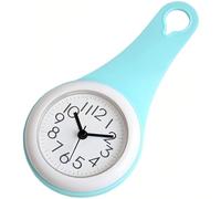 Lancoon Mini-Horloge de Douche Imperméable, Alimentation par Pile, Ventouse avec Petit Trou Crochet sous, Résistant à la Brume pour Cuisine et Vie Quotidienne Voyage Travail
