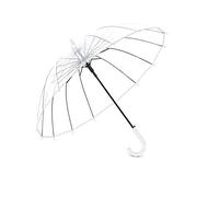 Lancoon Parapluie Clair De Bulle, Grande Ouverture Automatique De Coupe-Vent De 16 CôTes De De Verre Voient Voir KS10White