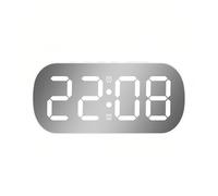 Lancoon Petit réveil numérique avec température, date, mode nuit, 5 niveaux de réglage de la luminosité, double alarme, répétition, bureau simple pour la maison, la chambre à coucher, les étudiants,