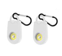 Lancoon Porte-clés Alarme Personnelle 2 Paquets Alarme de Sécurité d'urgence avec Lumière Stroboscopique Portable Dispositif d'alerte de sécurité 125dB pour Les Femmes Les Enfants Blancs