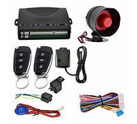 Lancoon Système de sécurité pour alarme de voiture, 110 dB, appareil anti-vol, entrée sans clé, kit de verrouillage central universel avec boîte de contrôle de capteur de choc, 2 télécommandes de