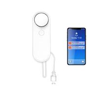 Lancoon Tuya Détecteur de niveau d'eau WiFi Smart Sensor Alarme Double Sonde Volume Fort Surveillance d'alerte avec ligne de détection de 2,5 m pour piscine aquarium