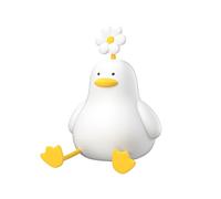 Lancoon Veilleuse LED en forme de canard mignon avec minuterie de 30 minutes, 3 niveaux à intensité variable, éclairage chaud en silicone souple, rechargeable par USB, pour enfants, bébés,