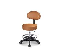 LANCOURT Tabouret Selle avec Dossier, Tabouret pivotant Ergonomique et réglable pour Salon de beauté, Spa, Massage, Clinique Dentaire, Bureau à Domicile(Yellow)