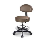 LANCOURT Tabouret Selle avec Dossier, Tabouret pivotant Ergonomique et réglable pour Salon de beauté, Spa, Massage, Clinique Dentaire, Bureau à Domicile(Brown)