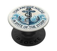 L'ancre Tient malgré la tempête, la Foi chrétienne PopSockets PopGrip Adhésif