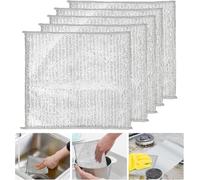 Lancry 5PCS Multipurpose Wire Dishwashing Rags, Reusable Non-Scratch Scrubbing Dishcloths, Microfibre No Odor Dish Towels for Home Kitchen Bar Sinks Counters Stove Tops