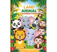 Land Animals Coloring Pages Activity Worksheet in Black and White Illustrative Style For Kids, Toddlers, Preschoolers