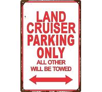 Land Cruiser Parking Only All Others Will Be Towed Garden Plaque en étain vintage Into The Garden I Go to Lose My Mind and Find My Soul pour cafés, bars, pubs - Décoration murale rétro - 15,2 x 20,3