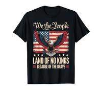 Land of No Kings Drapeau Vintage Aigle Patriotique No Kings Day T-Shirt