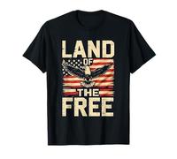 Land of The Free American Patriotic Eagle Men Women T-Shirt