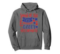 Land of The Free Because My Daddy is Brave USA 4 Juillet Sweat à Capuche