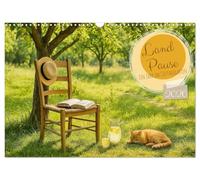 Land Pause - Une année dans un jardin de cottage, Version française (Calendrier mural 2026 DIN A3 portrait), Calendrier CALVENDO mensuel