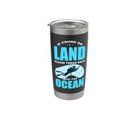 Land Please Throw Back Into The Ocean Scuba Dive Diving Gobelet isotherme en acier inoxydable double paroi