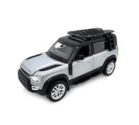 Land rover defender 110 miniature 1:43 argent 2en1