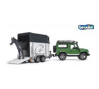 Land Rover Defender avec van pour chevaux et 1 cheva multicolore G