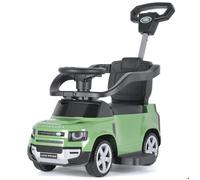 LAND ROVER Defender Porteur Enfant 2-en-1 - Vert - 1 à 3 ans - Licence Officielle - Barre de Poussée - Évolutif