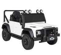 Land Rover Defender Voiture électrique 24 V pour enfants 1 place Télécommande RC Blanc 1 à 5 ans