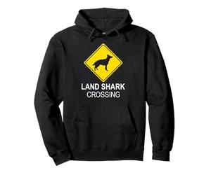 Land Shark Crossing - Berger Allemand Amusant Sweat à Capuche