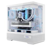 LAND451 ATX Back Plug-in Boîtier PC Type-C blanc avec 1 ventilateur INF34 blanc ARGB PWM