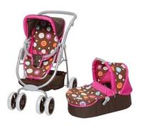 Landau combi poussette 2 en 1 poupée - dim 55x43cm - hauteur poignée 43 à 82 cm multicolore G