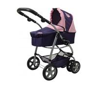 Landau Combi Poussette 2 en 1 pour poupée 55 x 43 cm (LXL) poignée : réglable de 43 à 82 cm - Set Accessoire poupée et Carte Animal