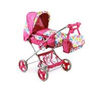 Landau Combi Poussette Bambina pour poupée jusqu'à 52 cm : poignée réglable de 40 à 80 cm - Set Accessoire Poupon + 1 Carte Tigre