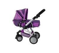 Landau Combi Poussette Violette 2 en 1 City Max pour poupee 81x50x79cm (Lxlxh) Poignee : reglable de 37 A 77 cm - Poupon Accessoire