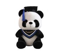 Landau de poupée en bois de remise de diplôme, peluche, cadeau, écharpe de docteur, poupée panda, écharpe, cadeau de remise de diplôme, décoration pour la saison de remise de diplôme, maison de poupée