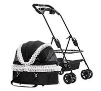 Landau de voyage for animaux de compagnie, poussettes for chiens et chats de petite et moyenne taille, poussette for chat, chariot pliable à 4 roues for chien, poussette for chien, chariot de transpor