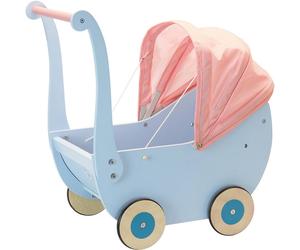 Landau En Bois Pour Poupée Bleu TU