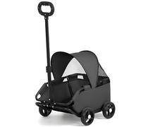 Landau pour petit chien - Portable - Pliable - Avec auvent - Avec roulettes - Pour l'extérieur