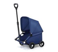 Landau pour petit chien - Poussette pliable portable avec auvent et roues pour l'extérieur