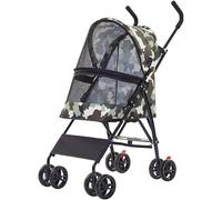 Landau pour petit chien - Structure de parapluie légère pour chats et chiens - Poussettes respirantes et portables pour chiens - Sac de transport parfait pour les petits chiots et chatons - Voyagez en