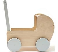 Landau pour poupée en bois beige