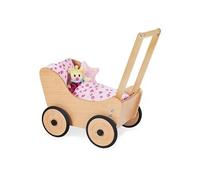 Landau pour poupées Sarah bois verni clair