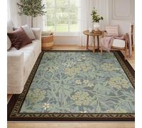 LANDERSION Jardin de Ferme 160x200cm Tapis pour Salon Tapis Doux à Fleurs Vintage Moquette botanique bohème pour la décoration Chambre de bébé